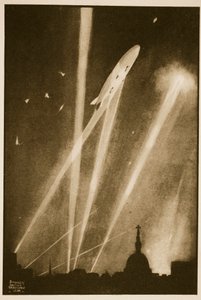 Zeppelin Raid em Londres, ilustração de 