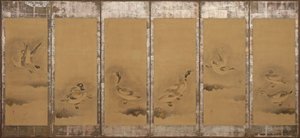 Gansos selvagens, período Momoyama ou Edo, 1568-1640.
