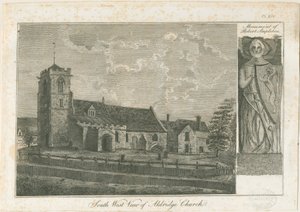 Igreja de Aldridge: gravura, nd [1762-1802] de Stebbing Shaw