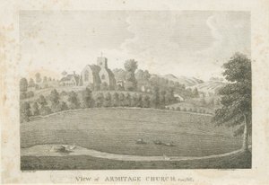Igreja de Armitage: gravura, nd [1762-1802] (impressão) de Stebbing Shaw