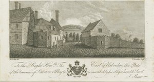 Abadia de Burton-upon-Trent: gravura, nd [c1795] (impressão) de Stebbing Shaw