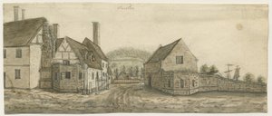 Abadia de Burton-upon-Trent: pintura em aquarela, nd [c 1795] de Stebbing Shaw
