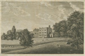 Butterton Hall: gravura, nd [?18 cent] (estampado) de Stebbing Shaw