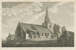 Igreja Igreja Eaton: gravura, nd [c 1800] (impressão) de Stebbing Shaw