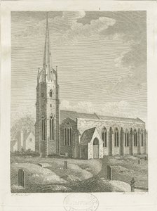 Igreja de Clifton Campville: gravura, sd [c 1790] (impressão) de Stebbing Shaw