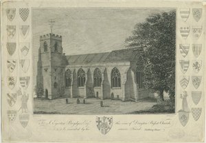 Igreja Drayton Bassett: gravura, nd [1762-1802] (impressão) de Stebbing Shaw