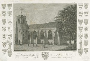 Igreja Drayton Bassett: gravura, nd [1762-1802] (impressão) de Stebbing Shaw