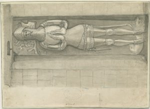Igreja de Elford: desenho sépia, nd [1762-1802] (desenho) de Stebbing Shaw