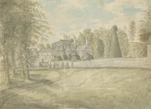 Vila Great Barr - Antiga Casa Tudor: pintura a aquarela, nd [1762-1802] de Stebbing Shaw