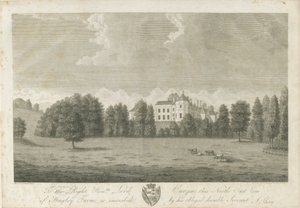 Hagley Hall: gravura de Stebbing Shaw