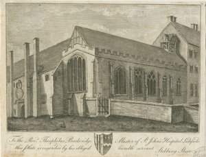 Lichfield - Hospital e Capela de São João: gravura, nd [1762-1798] (impressão) de Stebbing Shaw