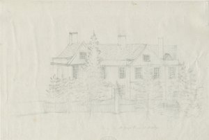 Madeley - [ Sr. Young "s] House: desenho a lápis, sd [ Séc. 18] de Stebbing Shaw
