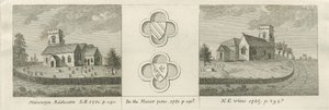 Igreja Mavesyn Ridware: gravura, 1781 de Stebbing Shaw
