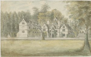 Norton Canes - Little Wyrley Hall: pintura em aquarela, nd [1762-1802]