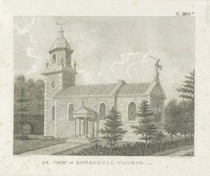 Igreja de Patshull: gravura, nd [1762-1802] de Stebbing Shaw