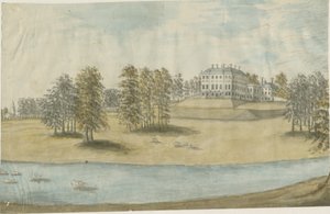 Patshull House: pintura em aquarela, nd [1790s]