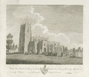 Penkridge Church: engraving, nd [final do século 18] (impressão) de Stebbing Shaw