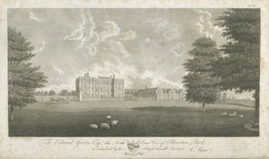 Shenstone Park - Hall: engraving, sd [final do séc. 18] (impressão) de Stebbing Shaw