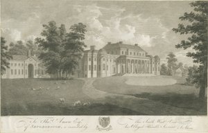Shugborough Hall: gravura, nd [c 1800]
