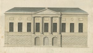 Stafford - County Gaol: pintura a aquarela, sd [c 1794] (pintura) de Stebbing Shaw