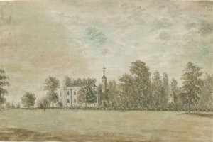 Statfold Hall: pintura em aquarela, nd [1762-1802] de Stebbing Shaw