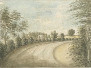 Statfold Hall: pintura em aquarela, nd [1762-1802] de Stebbing Shaw