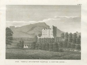 Castelo de Stourton e Kinver Edge: gravura, nd [1799] (impressão) de Stebbing Shaw