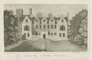 Tamworth - The Moat House: engraving, nd [1762-1802] (impressão) de Stebbing Shaw