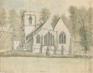 Igreja de Tettenhall: pintura em aquarela, nd [c 1794] de Stebbing Shaw