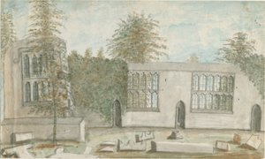 Tixall Hall: pintura em aquarela, nd [1762-1802] de Stebbing Shaw