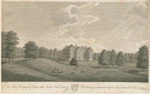 Wrottesley Hall: gravura, nd [c 1798] (impressão) de Stebbing Shaw