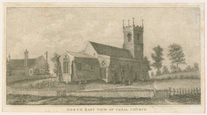 Igreja Yoxall: gravura, nd [c 1798] (impressão) de Stebbing Shaw