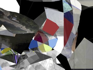 Colagem abstrata moderna de Stefan Fransson