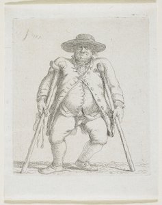Homem com muletas; "Orlandini"; "Orlandini".