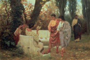 Poeta romano Catulo lendo seu poema