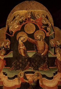A Coroação da Virgem (painel) de Stefano (fl.1353 81) Veneziano