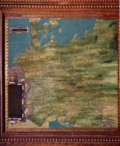 Germany Card made by Stefano Bonsignori (? -1589) Cosmógrafo e pintor italiano. Por volta de 1581. Florença, Palazzo Vecchio, Sala del Mappamondo