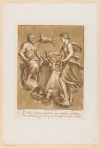 Júpiter e Europa Pinturas de teto da Loggia di Galatea na Villa Farnesina em Roma (título da série)