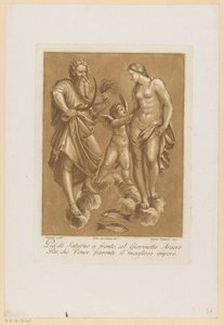 Saturno, Vênus Apaixonado Plafondschilderingen van de Loggia di Galatea in de Villa Farnesina te Rome (título da série)