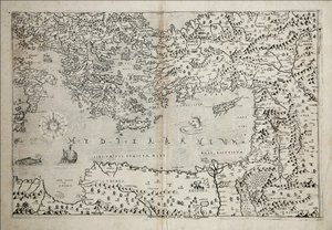 Mapa do Mediterrâneo Oriental do século XVII de Stefano Scolari de Stefano Scolari