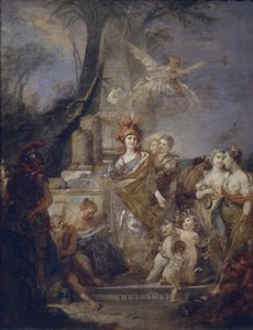 Catarina II como Minerva no Círculo das Musas