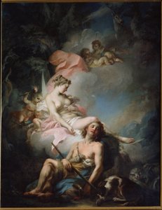 Selene et Endymion (Selene e Endymion) Peinture de Stefano Torelli (1712-1784). Huile sur toile