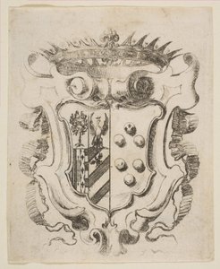 Armas dos Médici com Della Rovere, 1637. de Stefano della Bella