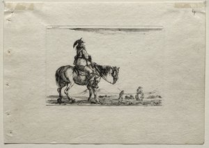 Caprichos: Cavalier montado.