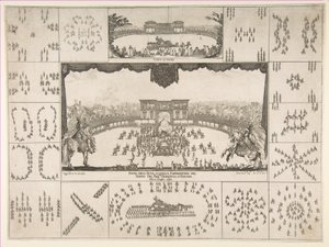 Carrossel em Florença para o casamento do grão-duque Ferdinand II, 1637. de Stefano della Bella