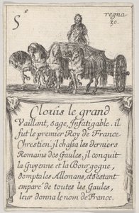 Clovis le grand Vaillant, sábio ..., do Jogo dos Reis da França Jeu des Rois de F ..., 1644.