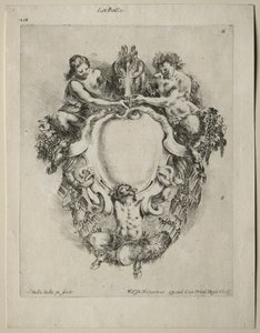 Coleção de vários caprichos e novos desenhos de cartelas e ornamentos: no 11. de Stefano della Bella