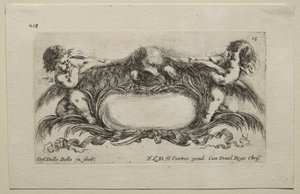 Coleção de vários caprichos e novos desenhos de cartelas e ornamentos: no 15. de Stefano della Bella