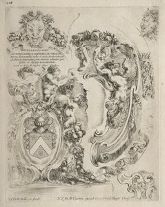 Coleção de vários caprichos e novos desenhos de cartelas e ornamentos: No. 2. de Stefano della Bella