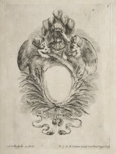 Coleção de vários caprichos e novos desenhos de cartelas e ornamentos: No. 5. de Stefano della Bella